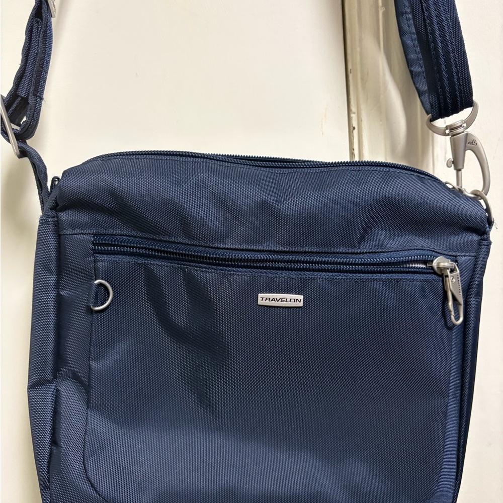 Travelon Navy Crossbody Bag with Adjustable Strap